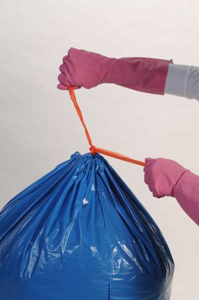 SAC 50L BLEU LIENS COULISSANTS 35µ PAR 100